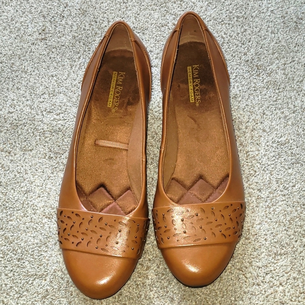 Kim Rogers brown wedge heel NWOT